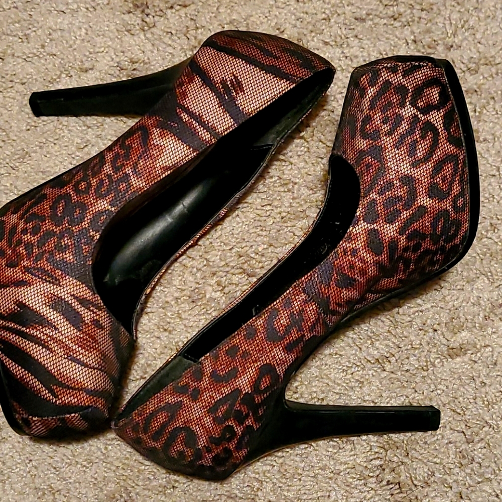 Leopard print heels